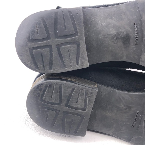 Stuart Weitzman Black Leather Pull on Sock Boots 6M - Picture 9 of 10